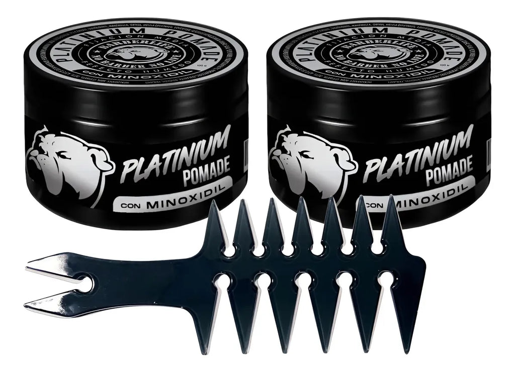 2 Pomades Fijación Con Minoxidil Para Cabello+peine Textura