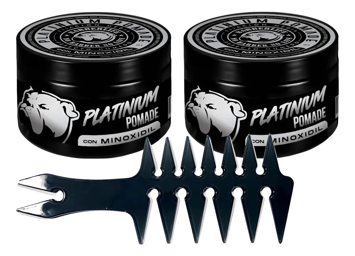 2 Pomades Fijación Con Minoxidil Para Cabello+peine Textura
