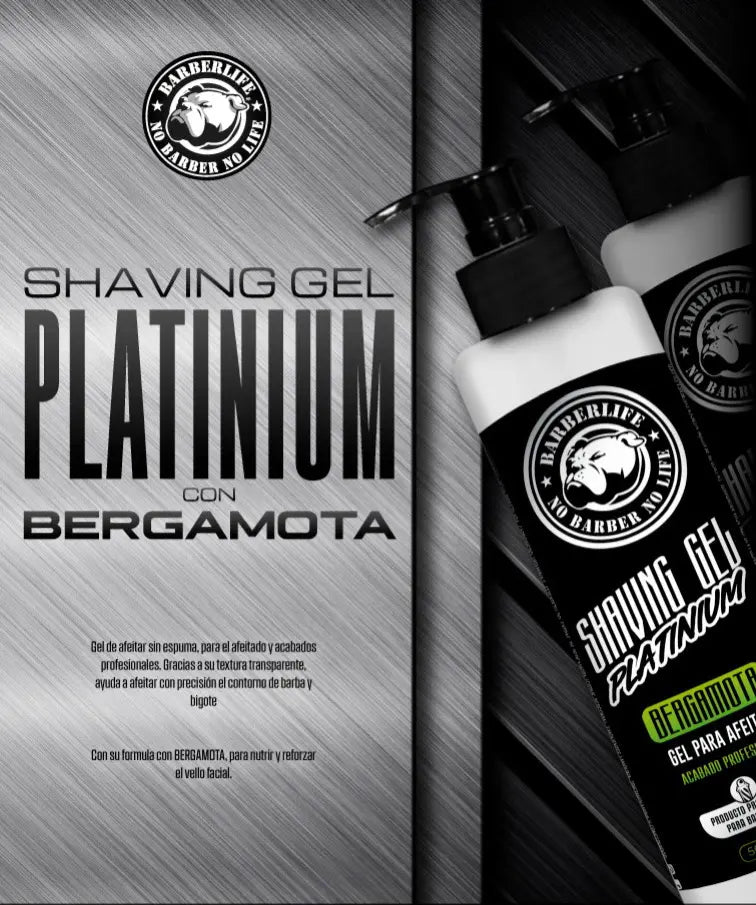 Gel Afeitado Shaving Platinium Con Bergamota Barberlife