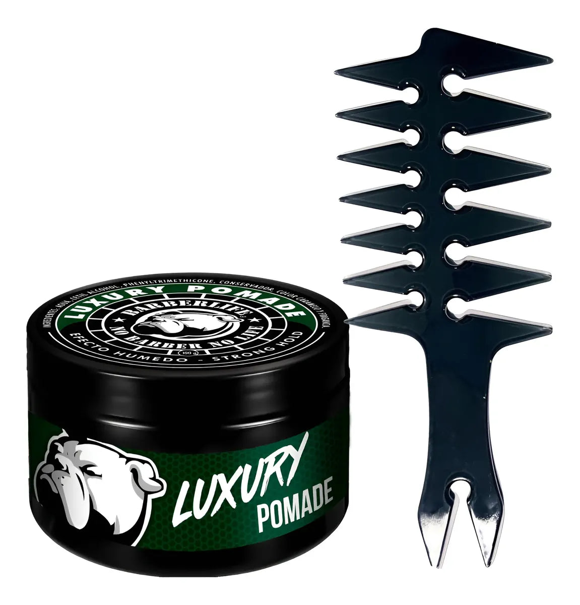 Cera Pomade Para Fijar Moldear Cabello+peine De Textura