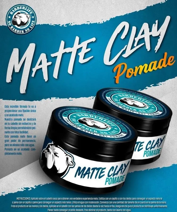 6 Ceras Pomades Efecto Mate Fijación De Cabello Barberlife