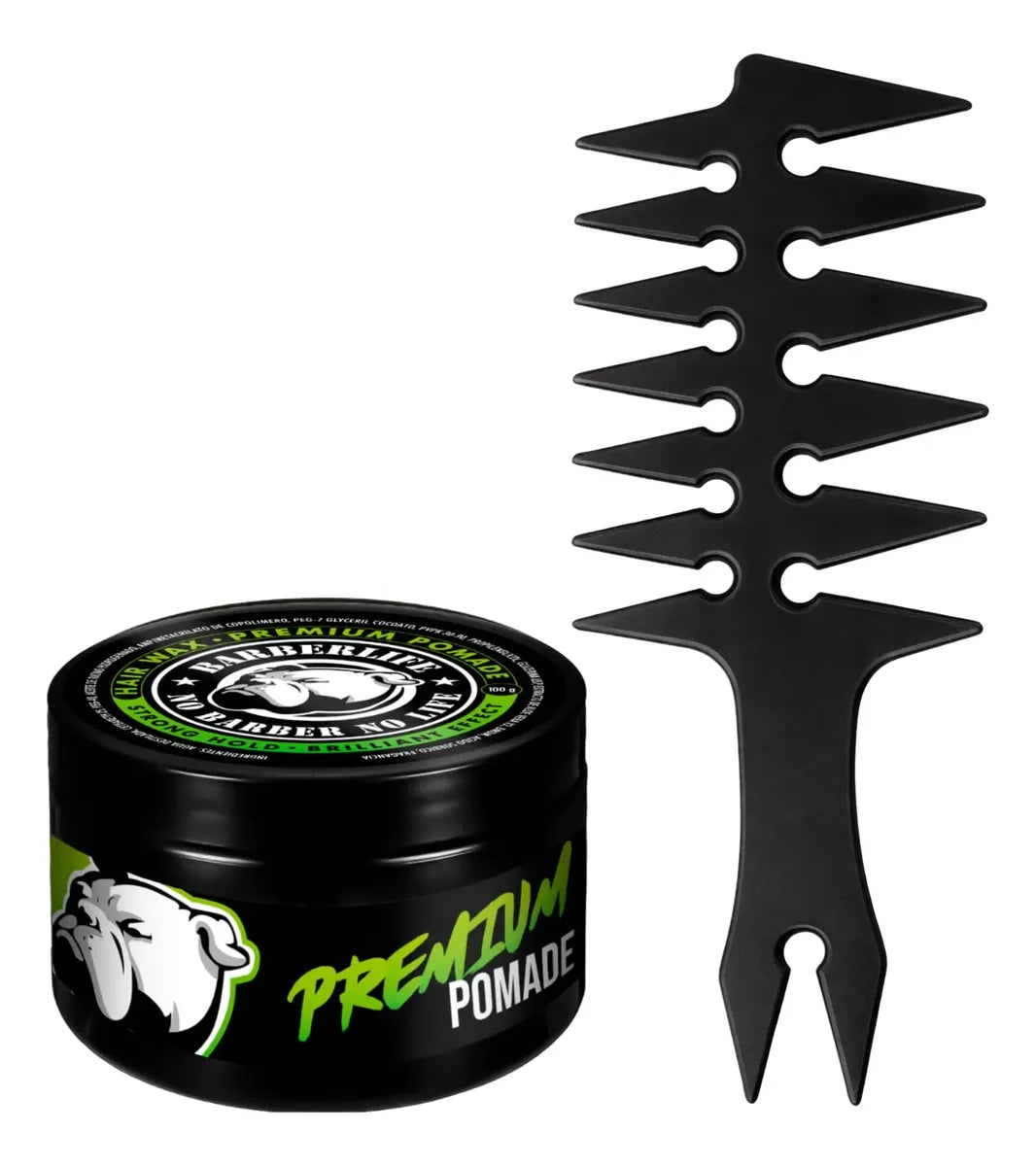 Pomade Premium Para Cabello Base Agua+ Peine Textura