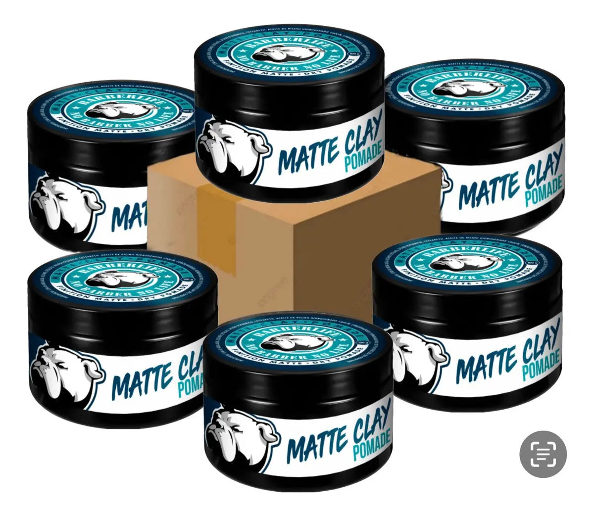 6 Ceras Pomades Efecto Mate Fijación De Cabello Barberlife