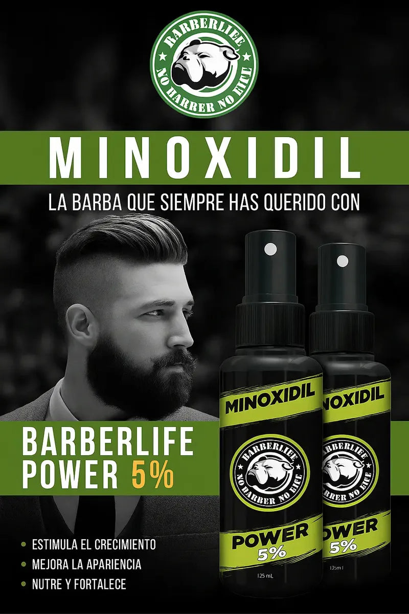 3 Minoxidil 5% Para Crecimiento De Barba Neutra