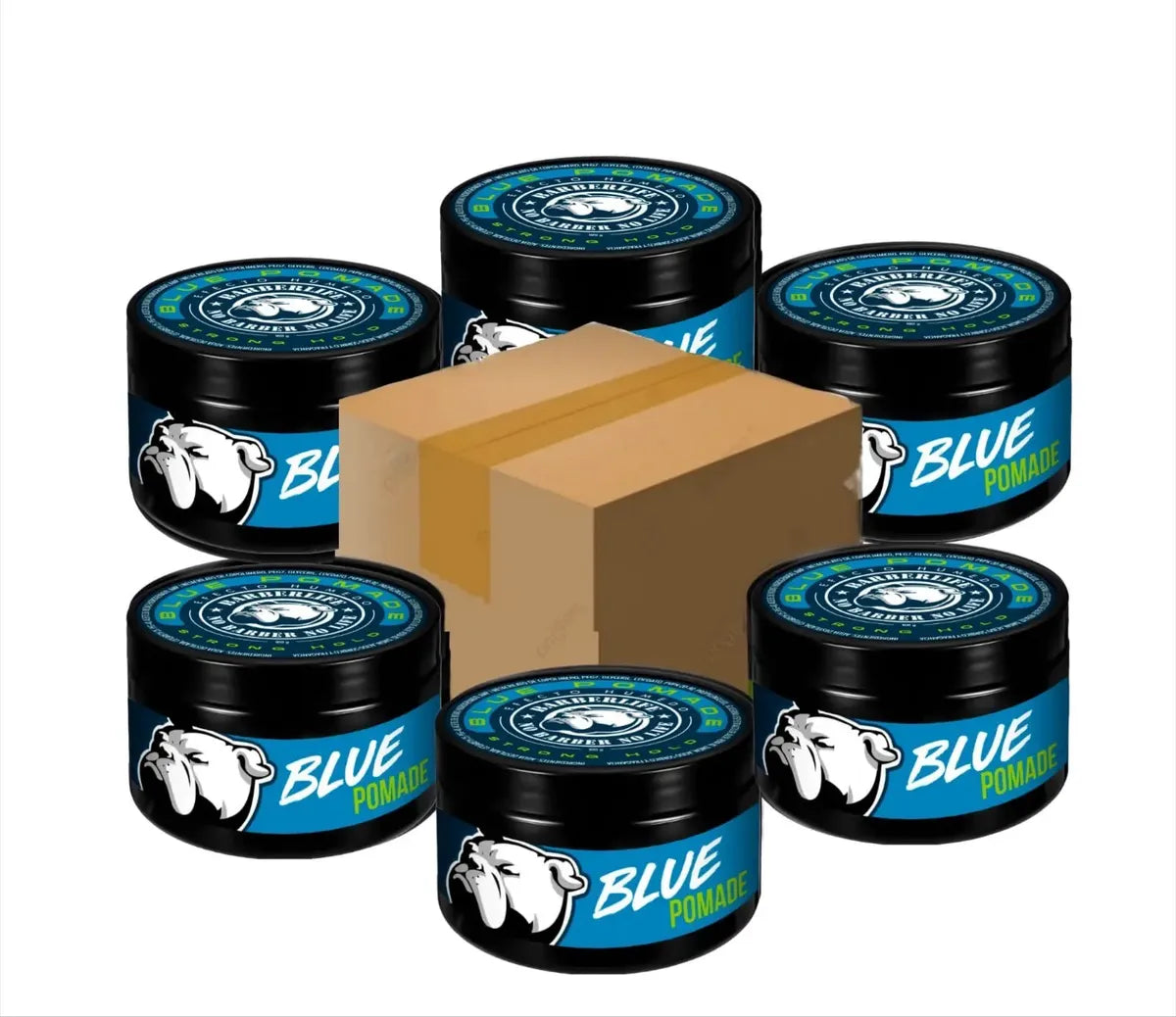 6 Pomades Barberlife Blue Para Fijación De Cabello