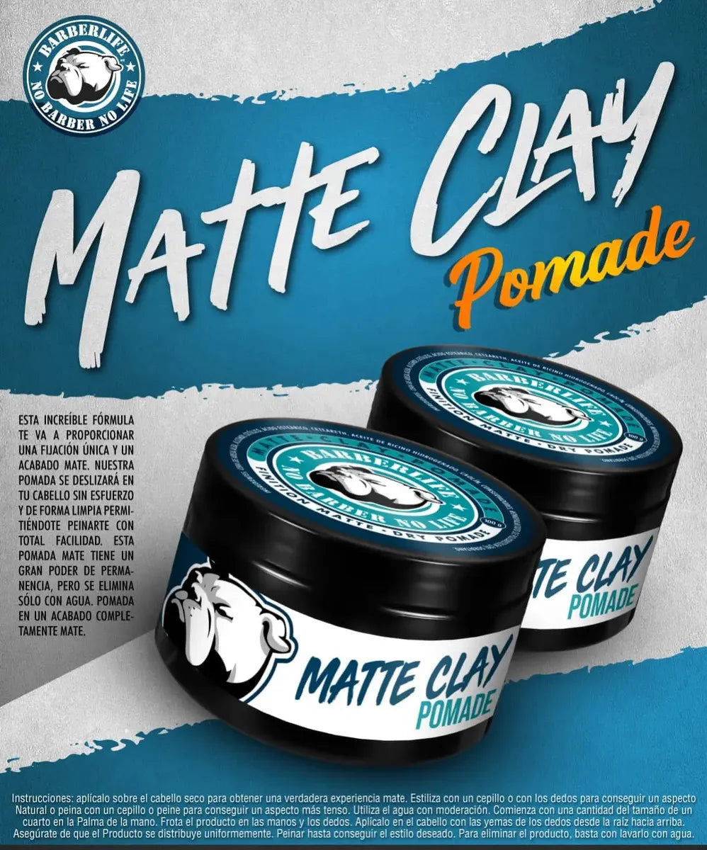 6 Ceras Pomades Barberlife Fijación de Cabello