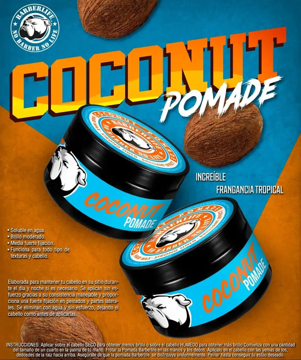 12 Pack Cera Pomada Para Cabello Barberlife Varios Aromas