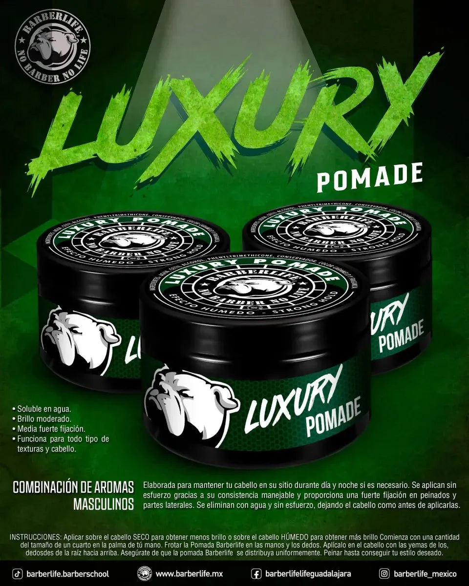 6 Ceras Pomades Barberlife Fijación de Cabello