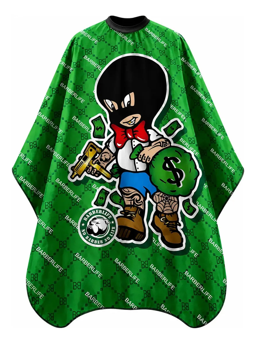 Capa Cubridor Barbero Ricky Ricon Bandido Color Verde Ricky bandido