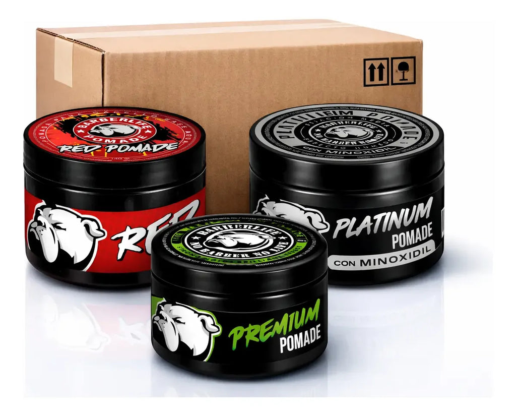3 Cera Pomade Barberlife Cabello Peinar Fijar Con Frangancia