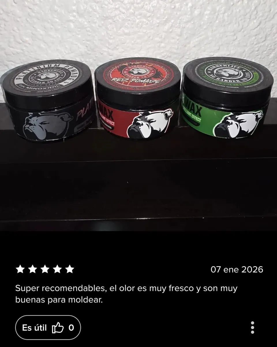 3 Cera Pomade Barberlife Cabello Peinar Fijar Con Frangancia