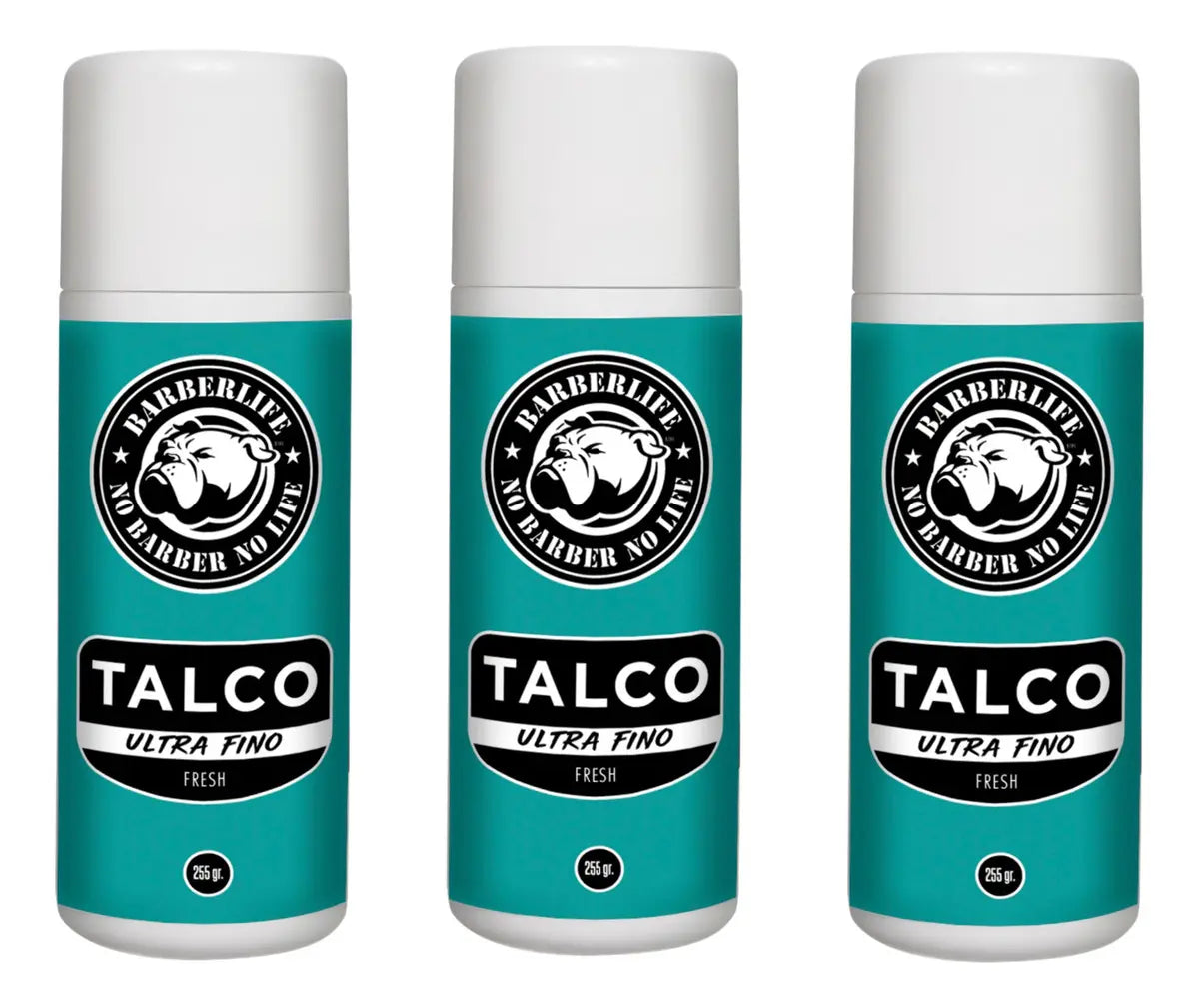 3 Talcos Ultrafino Artesanal Caballero Barberlife