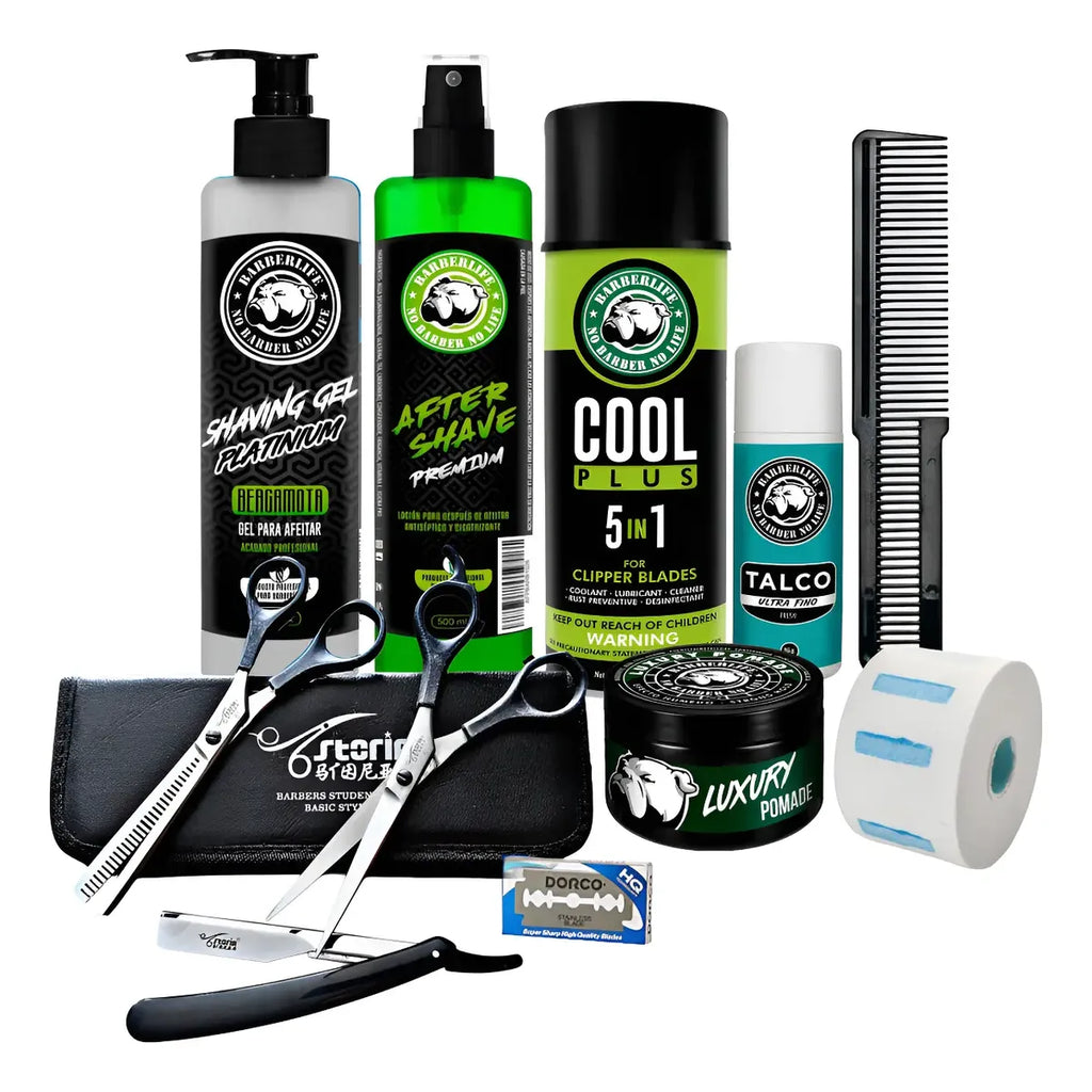 Kit Insumos Corte Afeitado Barberlife Profesional
