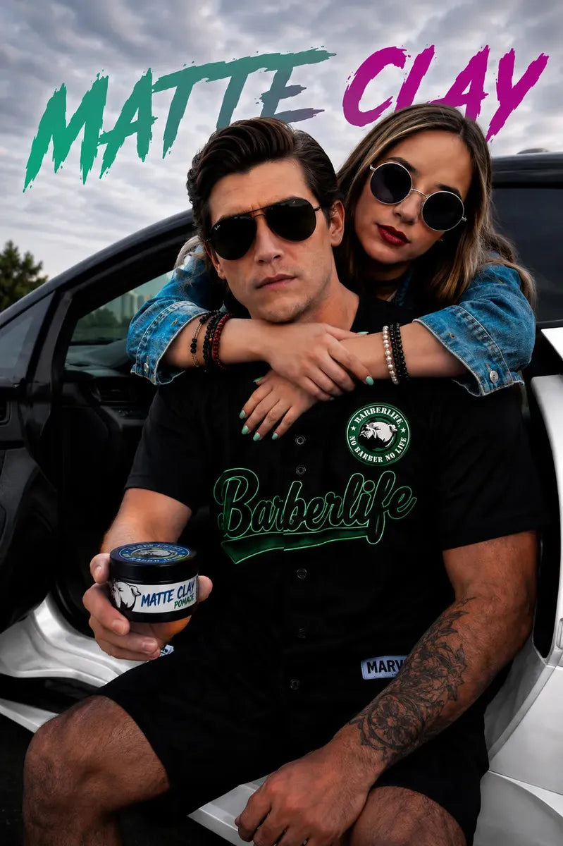 2 Pomades Fijación Efecto Mate Y Húmedo Miami+peine Textura