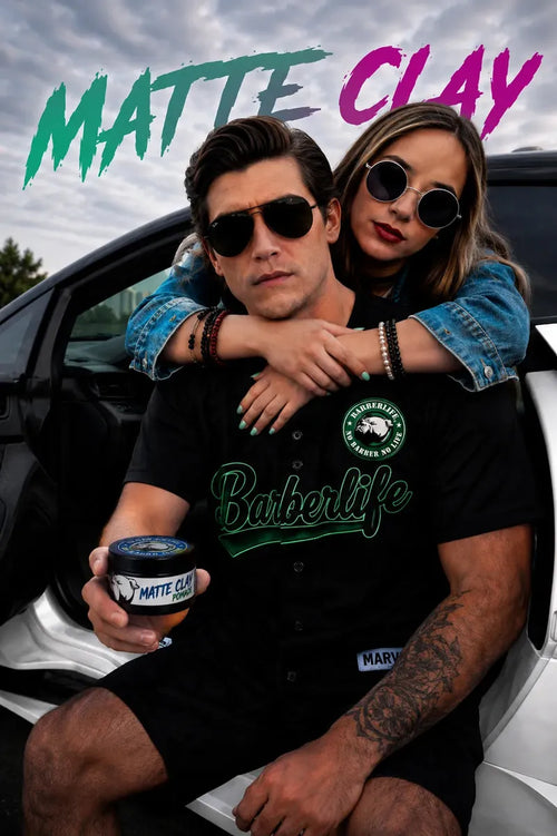 2 Pomades Fijación Efecto Mate Y Húmedo Miami+peine Textura