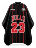 Capa Cubridor Barbero Peluquero Barberlife Bulls Black Negro