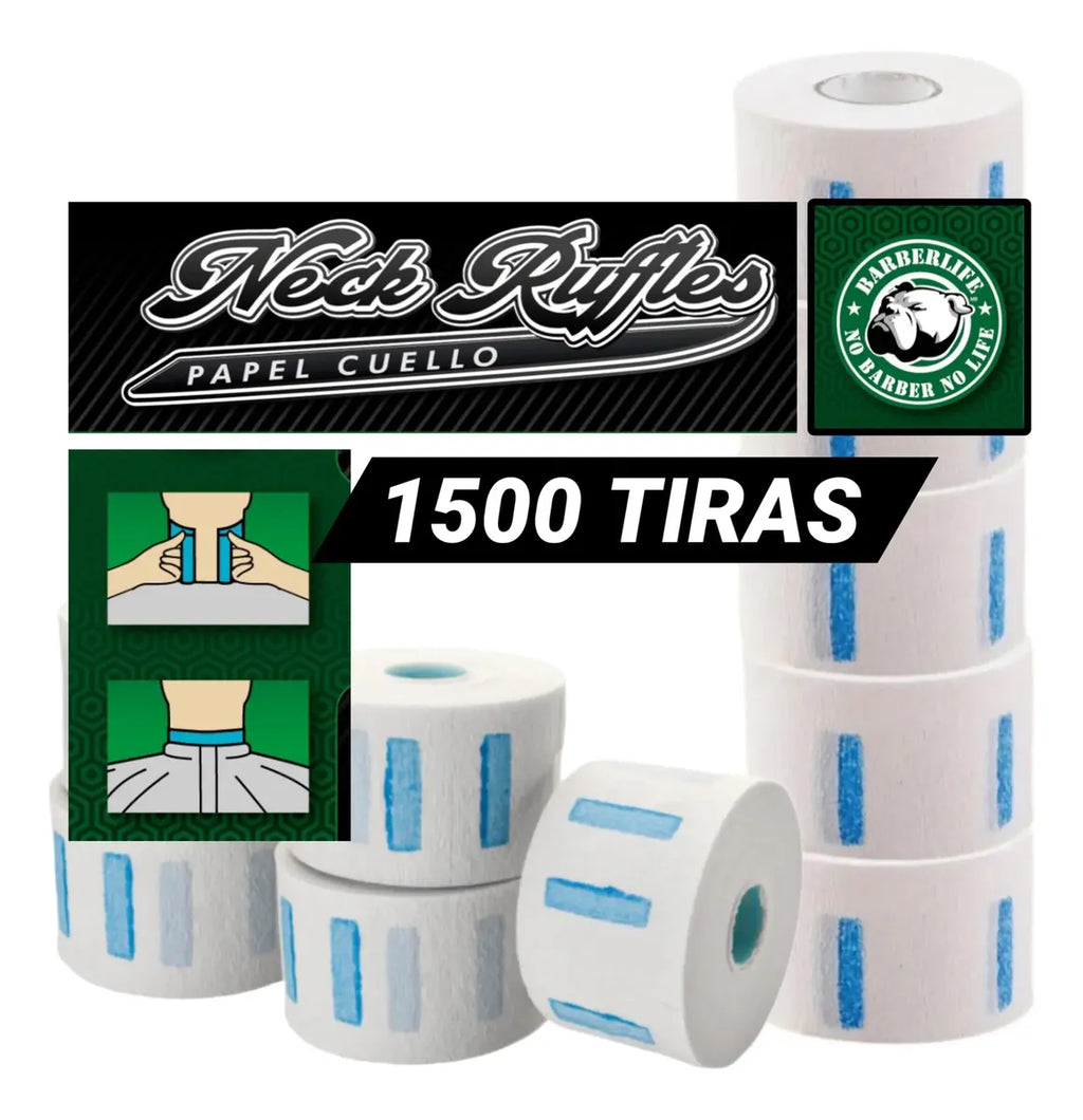 3 Pack Papel Para Cuello Barbería. 500 Tiras Barberlife