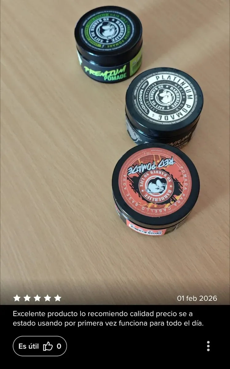 3 Cera Pomade Barberlife Cabello Peinar Fijar Con Frangancia
