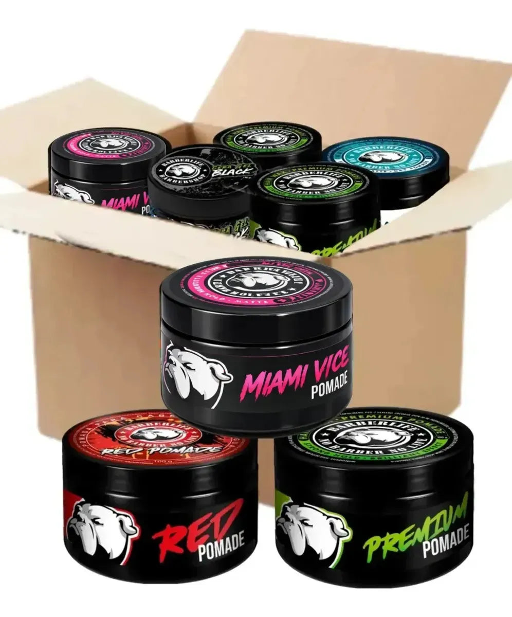 12 Pack Cera Pomada Para Cabello Barberlife Varios Aromas
