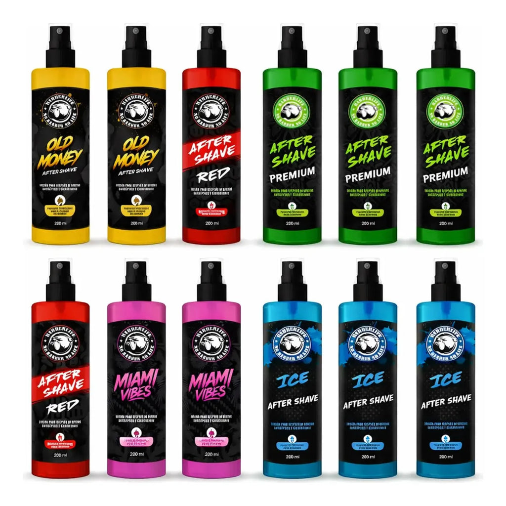 12 Lociones After Shave Después Afeitado Barberlife 300 Ml