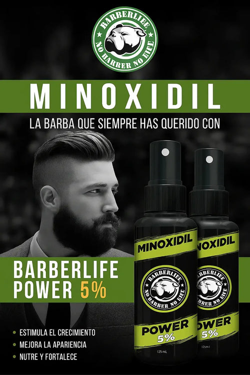 2 Minoxidil 5% Power Para Crecimiento Barba Y Cabello