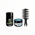 Kit de Estilizado Profesional Barberlife: Cera Mate + Polvo de Volumen + Peine de Textura