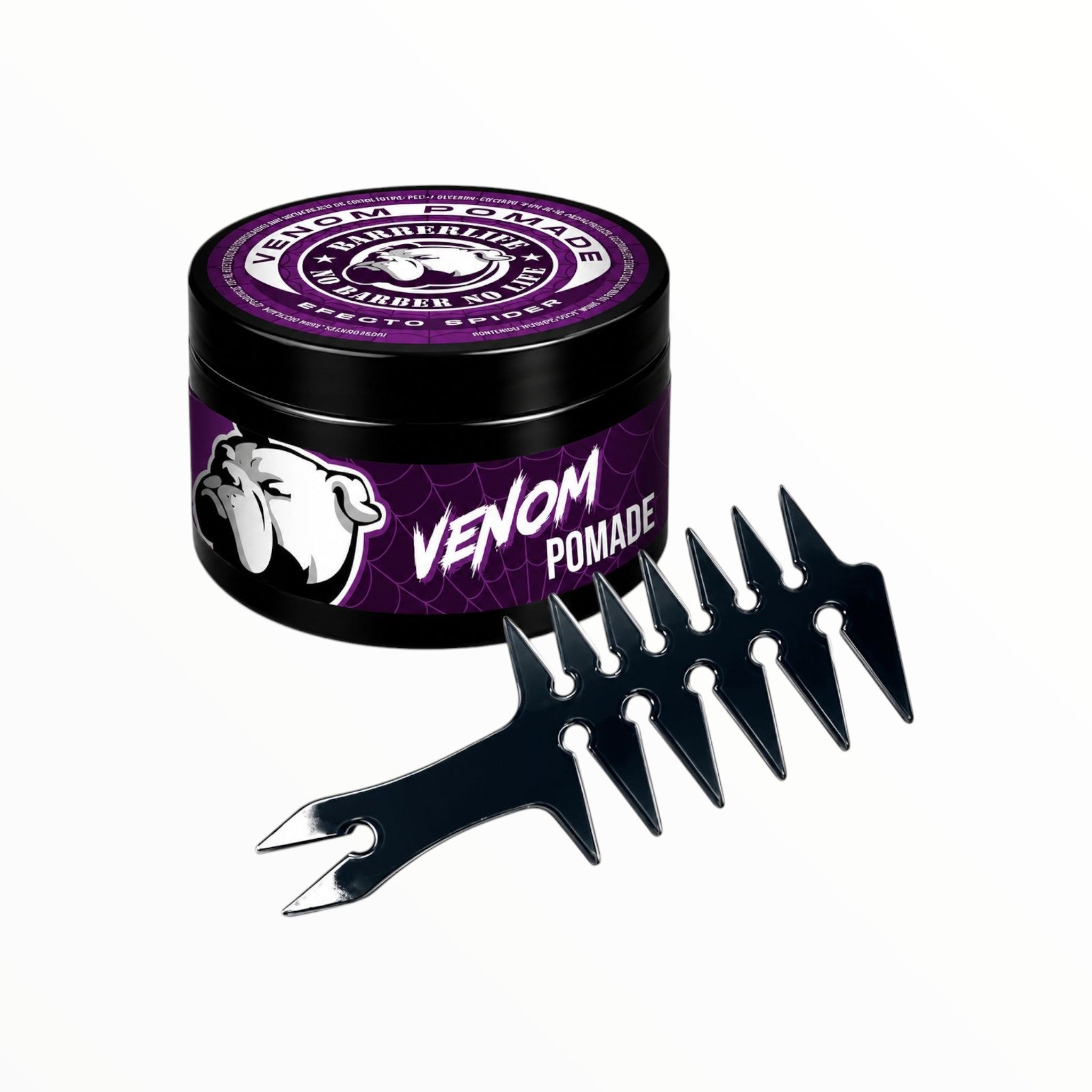 Kit Cera Spider Venom Barberlife: Efecto Telaraña para Máximo Volumen + Peine de Textura