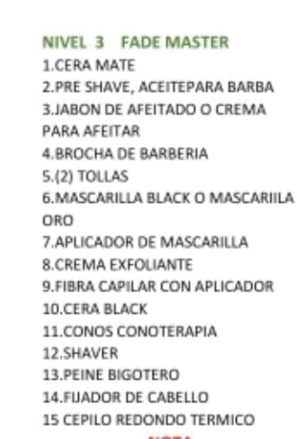 Kit Barber Nivel Master Fade